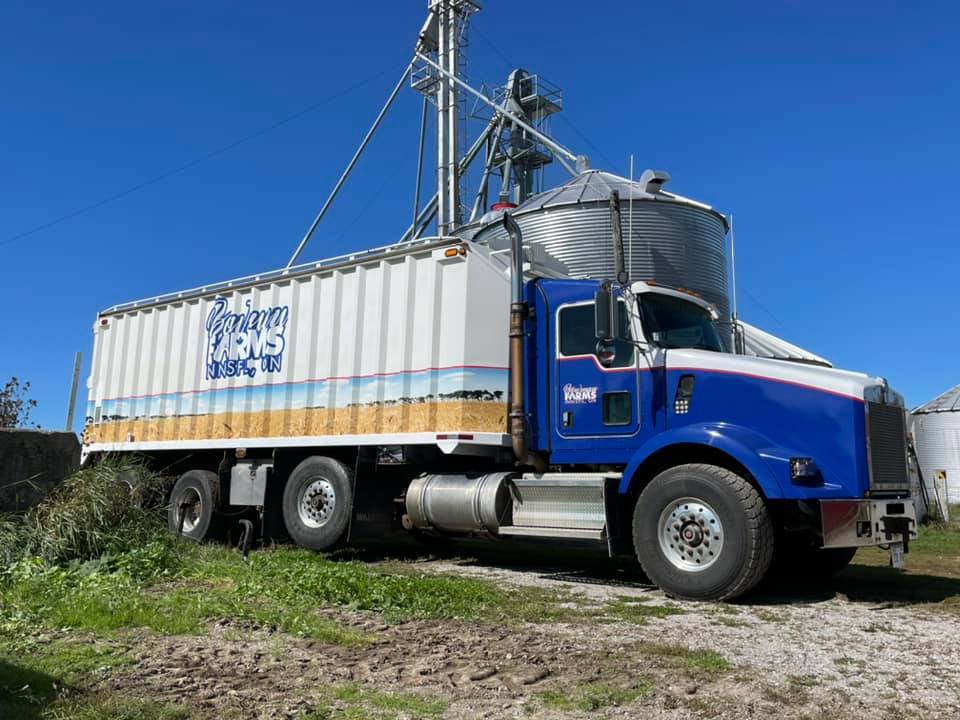 Bowman Farms wrapped truck on a sunny day